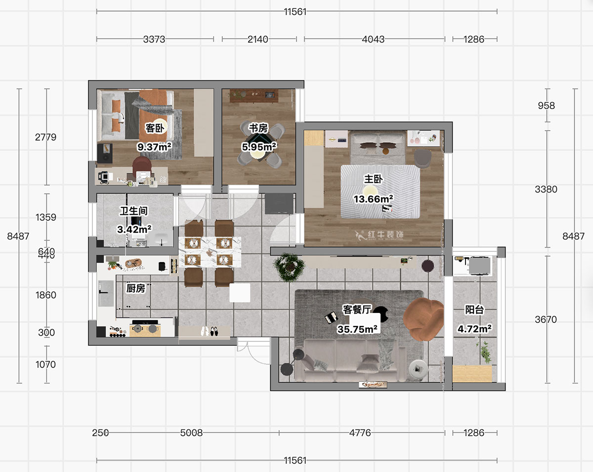 顧娟|云華雅園19-5-109-90㎡-現(xiàn)代風格|3室2廳1衛(wèi)|舊房裝修|定制家|全包13