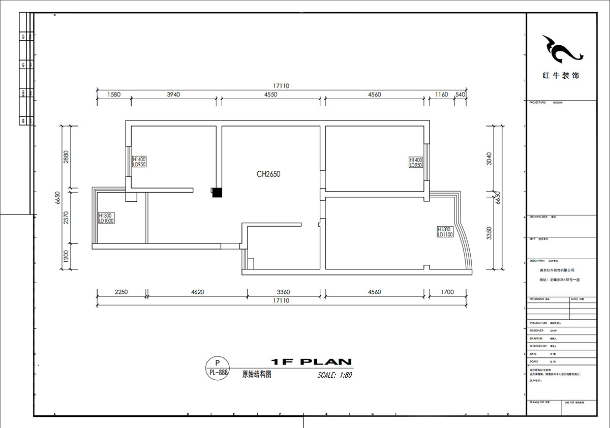 劉小勇|金信花園12-37-401-105㎡-現(xiàn)代簡(jiǎn)約風(fēng)格|3室2廳1衛(wèi)|老房裝修|定制家|全包13萬|00_01原始結(jié)構(gòu)圖