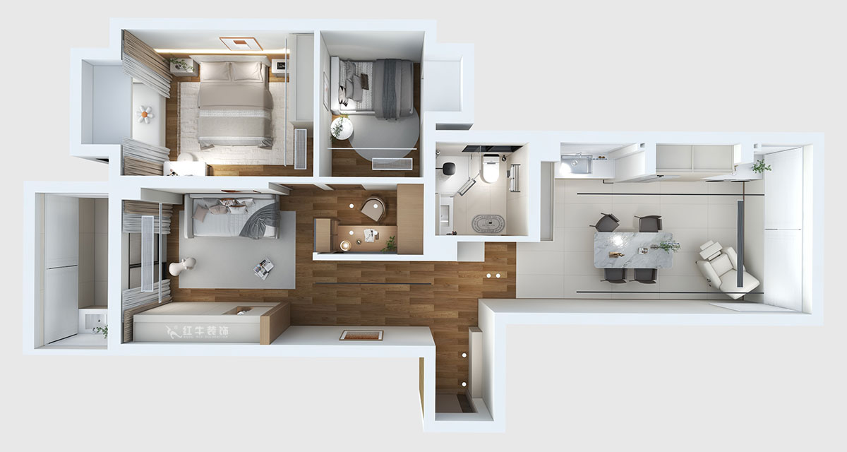 劉萍萍|匯景園A203-90㎡-現(xiàn)代簡(jiǎn)約風(fēng)格|2室2廳1衛(wèi)|新房裝修|定制家|全包12