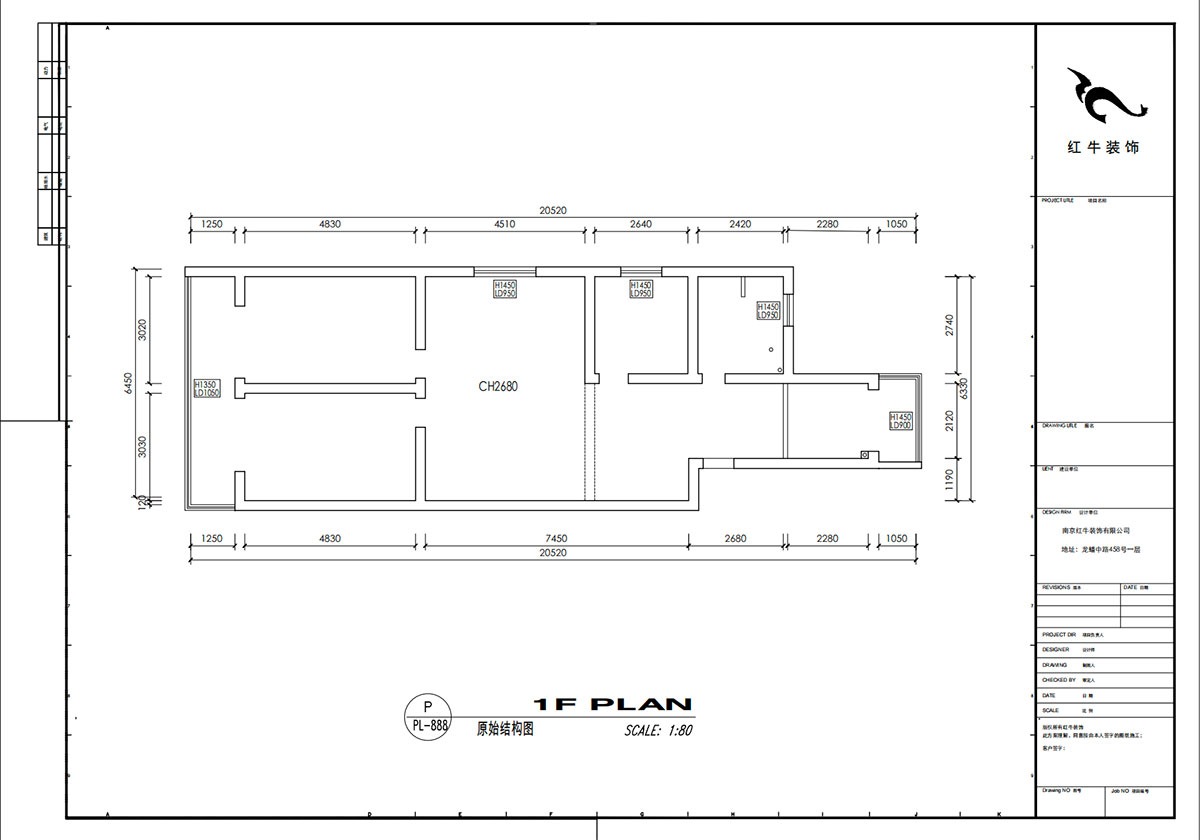 劉小勇|桃葉渡13-402-125㎡-現(xiàn)代簡約風(fēng)格|3室2廳2衛(wèi)|老房裝修|定制家|全包15萬|00_01原始結(jié)構(gòu)圖