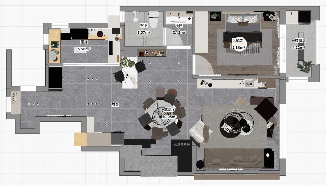 蔣?。┥紧斈芷咛?hào)院6-205-280㎡-現(xiàn)代簡(jiǎn)約風(fēng)格｜復(fù)式｜4室2廳3衛(wèi)｜毛坯裝修｜定制家｜全包40萬｜00_05一層平面彩圖