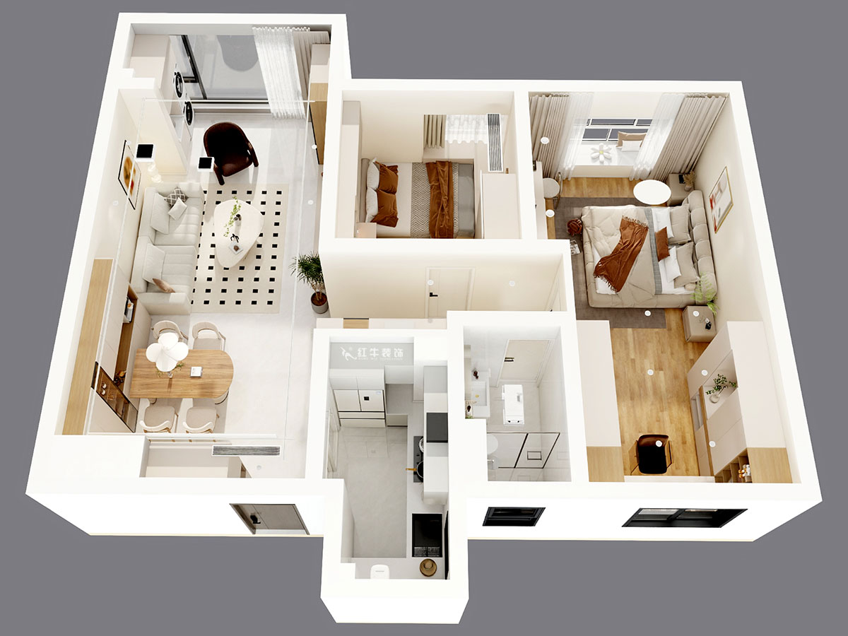 劉曉芳|棠祥南苑3-1102-100㎡-奶油風(fēng)格|3室2廳1衛(wèi)|新房裝修|定制家|全包13