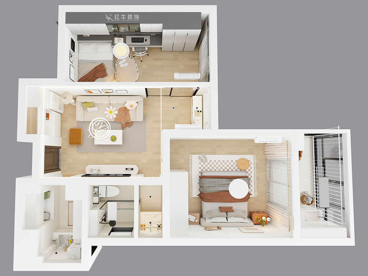 朱彥|鳳翔新城6-3-310-65㎡-現(xiàn)代簡(jiǎn)約風(fēng)格|2室2廳1衛(wèi)|老房改造|定制家|全包9