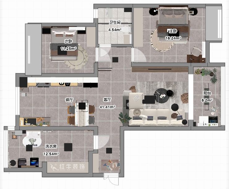 孟憲濤｜碧桂園鳳凰城翰林灣9-304-120㎡-現(xiàn)代簡約風格｜3室2廳1衛(wèi)｜新房裝修｜定制家｜全包16