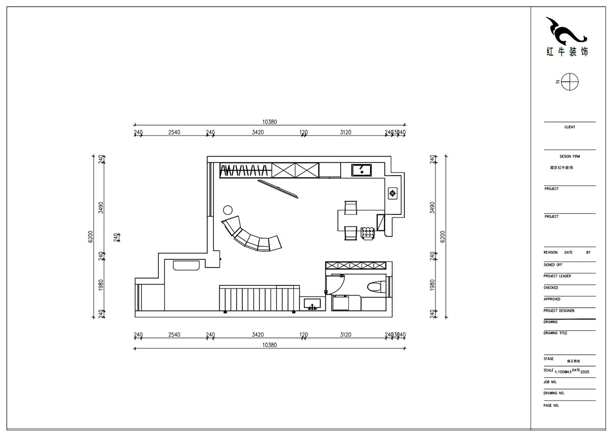 朱明琪|萊茵鉑郡922室-69㎡-原木風格|復式|loft公寓|2室2廳2衛(wèi)|老房裝修|定制家|全包12萬|00_02一樓平面設計圖