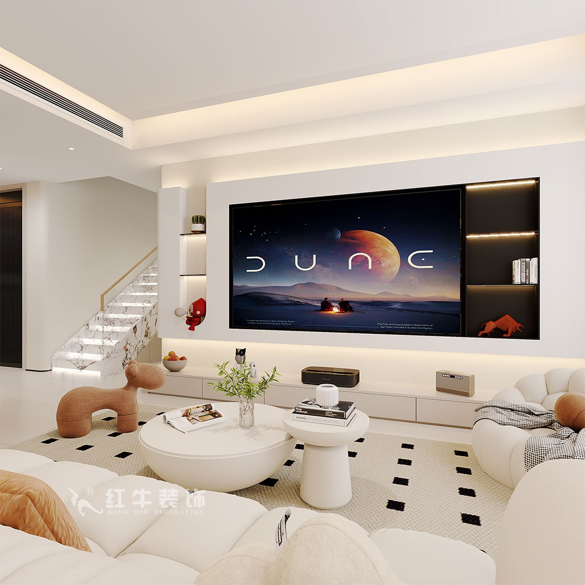 南京138㎡現(xiàn)代復(fù)式裝修，美學(xué)與家居共生！