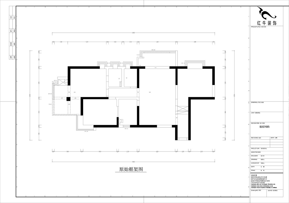 孟憲濤|龍園北路80號(hào)1-2706-130㎡-現(xiàn)代簡(jiǎn)約風(fēng)格|4室2廳2衛(wèi)|老房裝修|定制家|全包16萬(wàn)|00_01原始框架圖