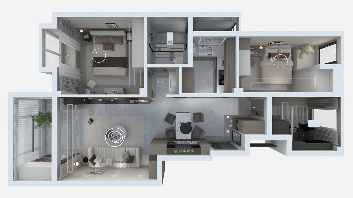 劉萍萍|紫金華府43-1-902-99㎡-輕奢風(fēng)格|3室2廳1衛(wèi)|老房裝修|定制家|全包12