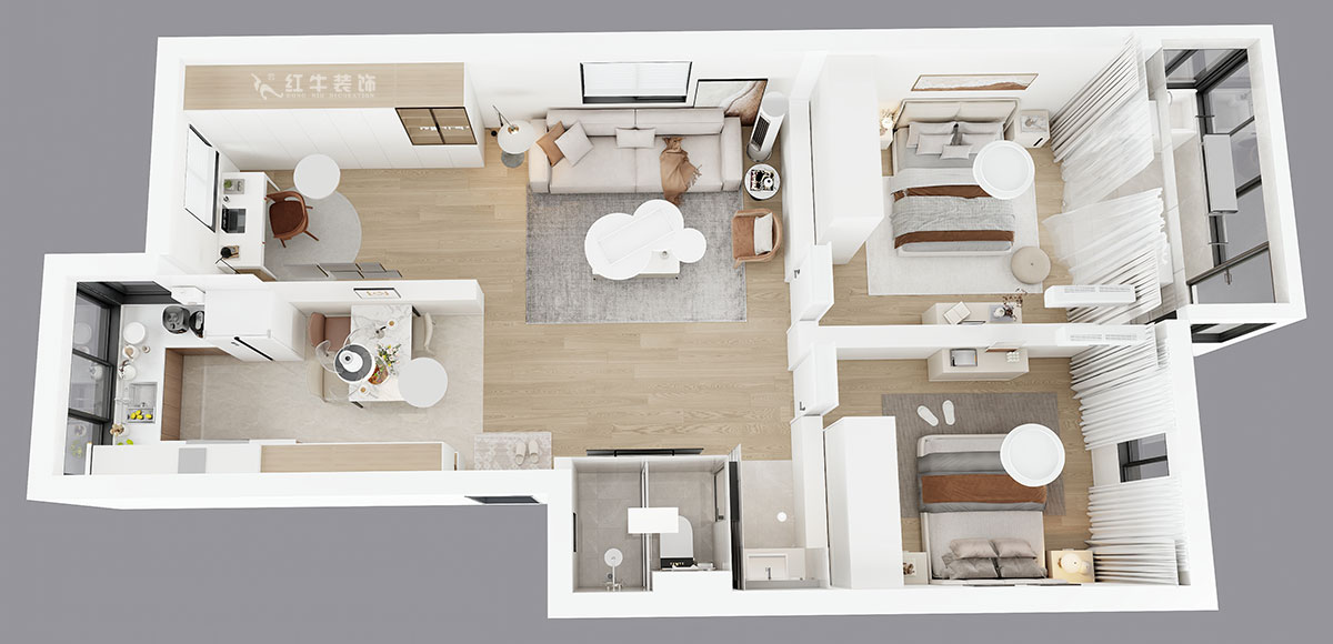 劉小勇|復(fù)成里44-109-94㎡-現(xiàn)代簡(jiǎn)約風(fēng)格|3室2廳1衛(wèi)|老房裝修|定制家|全包10