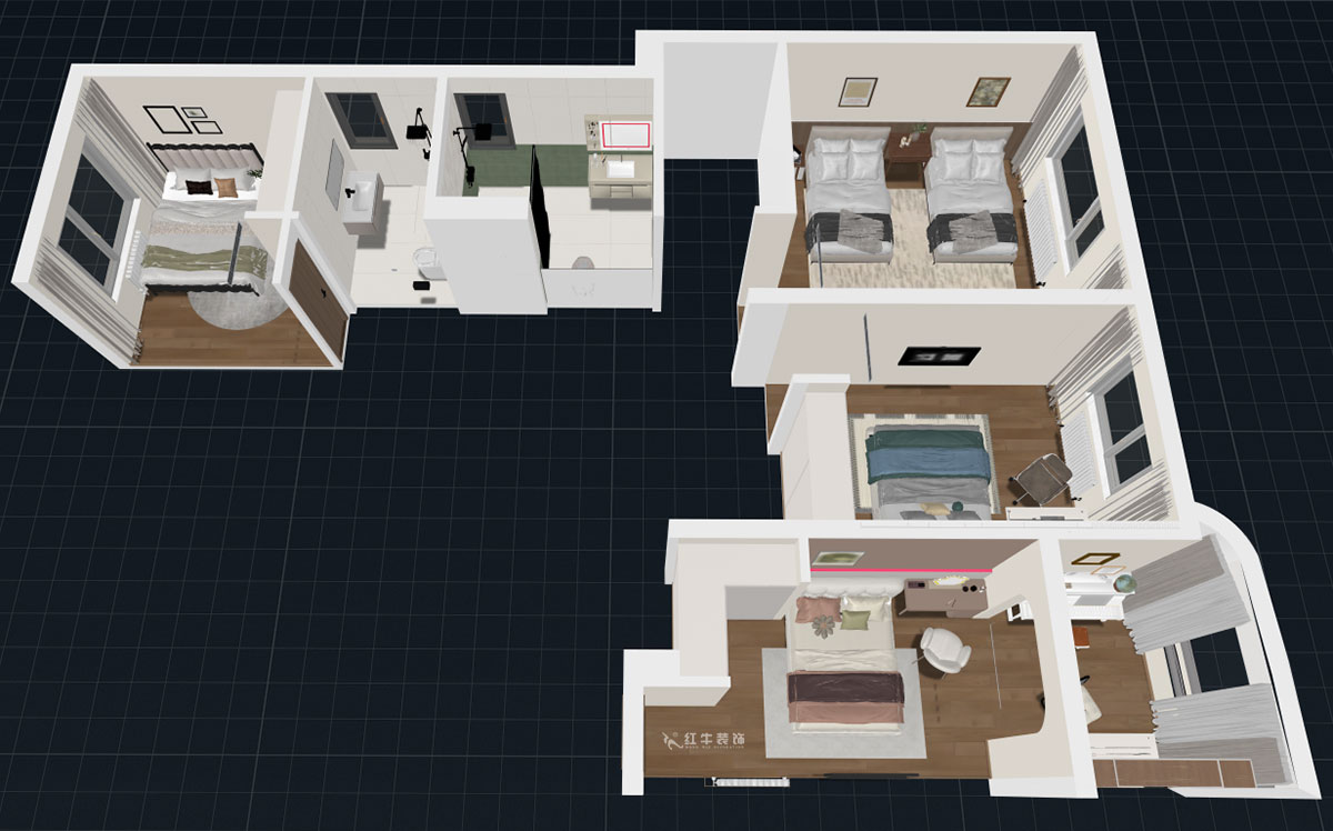 郭志成|中冶錦繡公館9-2-201-230㎡-中古風(fēng)|4室2廳2廚2衛(wèi)|毛坯裝修|定制家|全包23