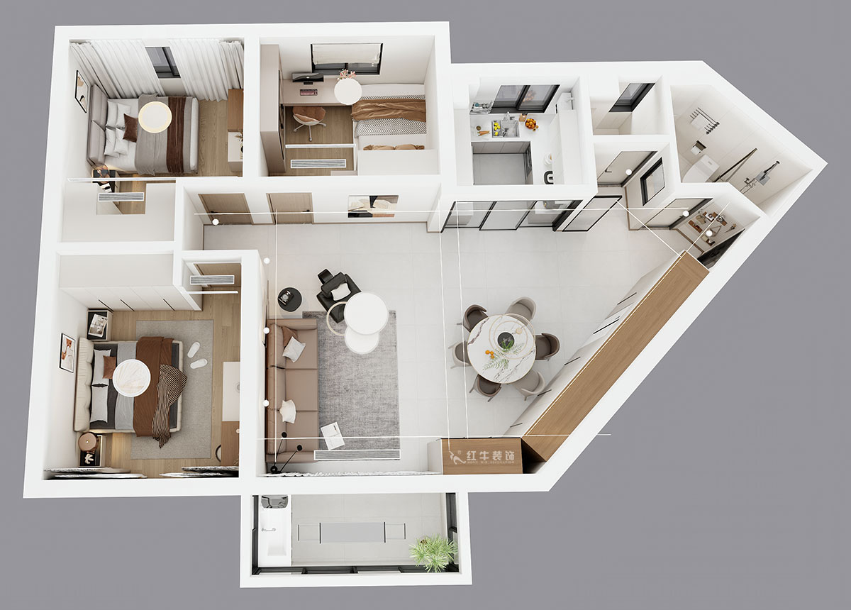 劉小勇｜五臺花園11-1706-124㎡-現(xiàn)代簡約風(fēng)格｜3室2廳2衛(wèi)｜老房裝修｜定制家｜全包16