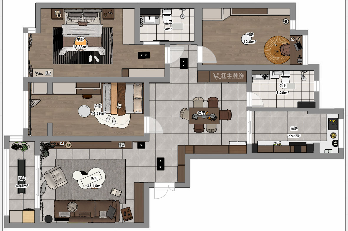 劉萍萍|凱悅·天琴花園7-2-1304-153㎡-現(xiàn)代簡(jiǎn)約風(fēng)格|3室2廳2衛(wèi)|老房裝修|定制家|全包17