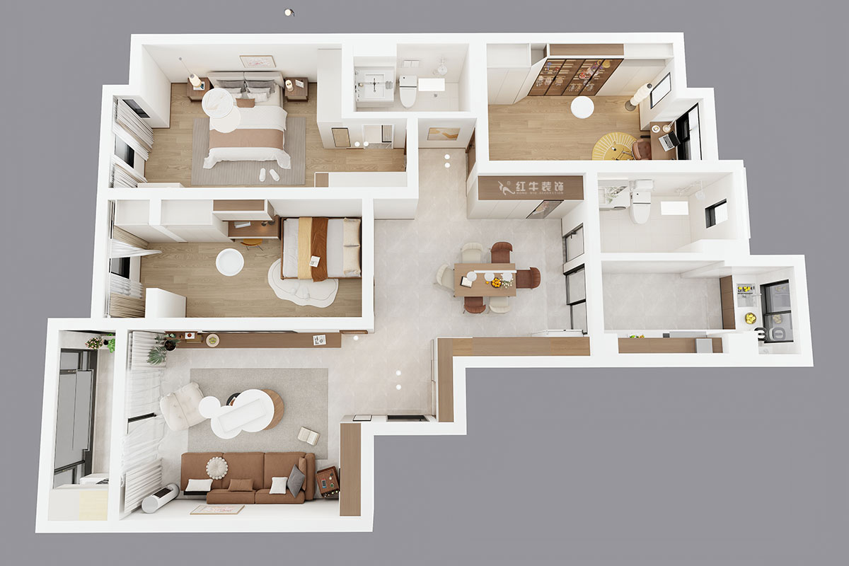 劉萍萍|凱悅·天琴花園7-2-1304-153㎡-現(xiàn)代簡(jiǎn)約風(fēng)格|3室2廳2衛(wèi)|老房裝修|定制家|全包17