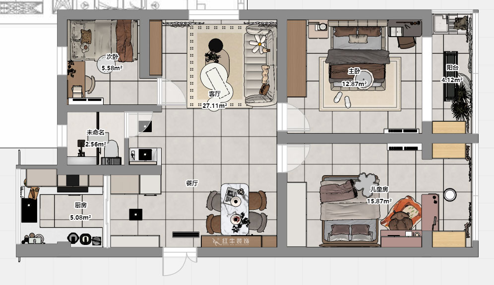 劉曉芳|大楊村25號(hào)205室-87㎡-原木奶油風(fēng)|3室2廳1衛(wèi)|老房裝修|定制家|全包10