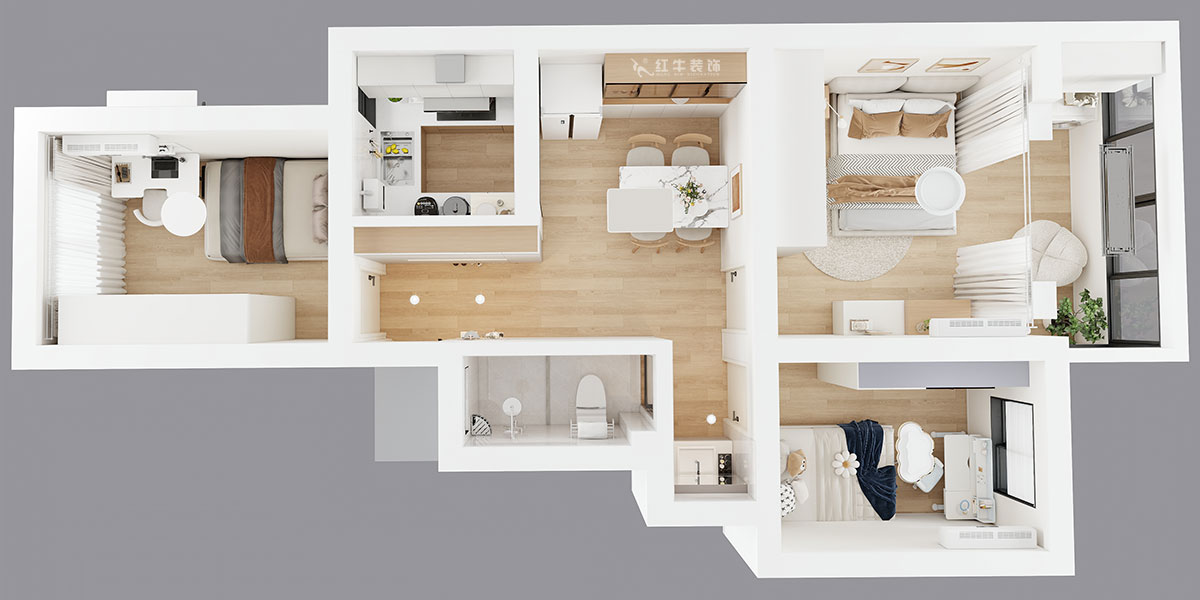 劉小勇|新河二村154號(hào)6-401-62㎡-現(xiàn)代簡(jiǎn)約風(fēng)格|3室1廳1衛(wèi)|老房裝修|定制家|全包8