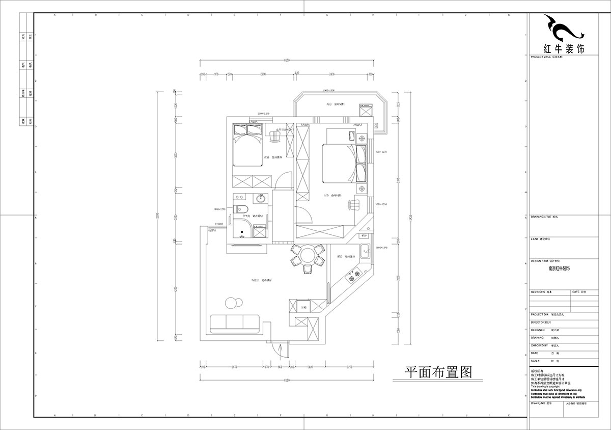 孟憲濤|金寶花園5-2701-82㎡-簡約中古風(fēng)格|2室1廳1衛(wèi)|老房裝修|定制家|全包10萬|00_02平面布置圖
