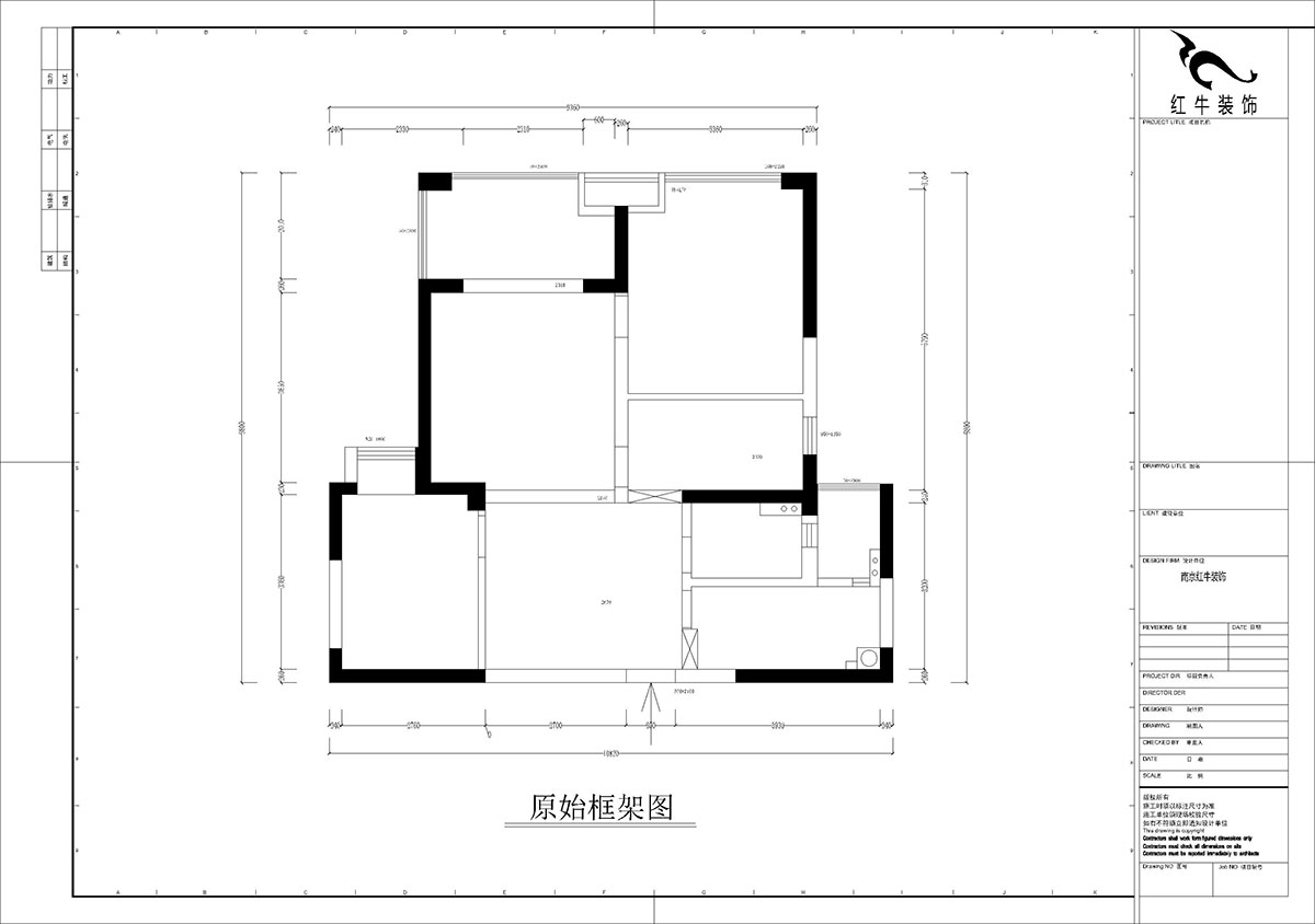 孟憲濤｜雅居樂花園23-2-2502-88㎡-簡(jiǎn)約中古風(fēng)格｜3室2廳2衛(wèi)｜老房裝修｜定制家｜全包12萬(wàn)｜00_01原始結(jié)構(gòu)圖