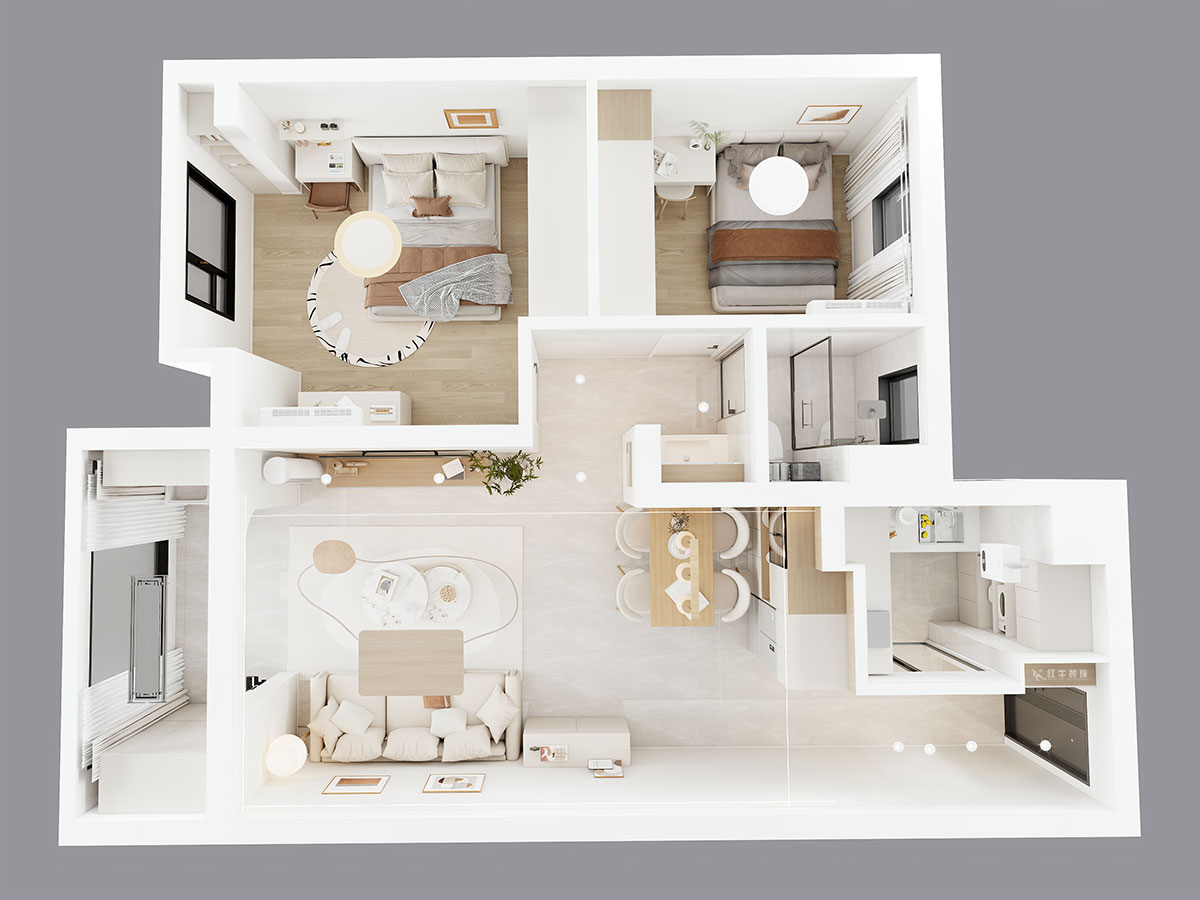 劉小勇|望江春和園8-1904-80㎡-現(xiàn)代簡約風(fēng)格|2室1廳1衛(wèi)1廚1陽臺(tái)|新房裝修|定制家|全包9萬|00_04鳥瞰圖